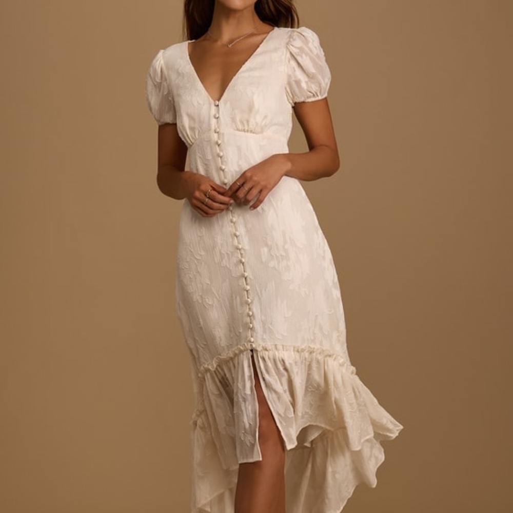 NWT high low jacquard Lulus dress